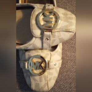 Michael Kors Slip On's with Gold Accents